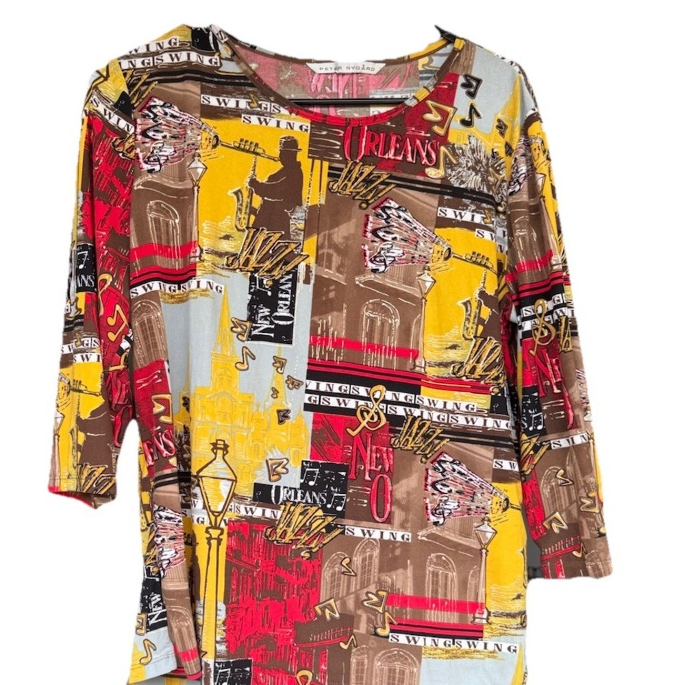 Peter Nygard Women's  Art To Wear Collection. New Orleans  Inspired blouse